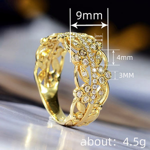 T0201 Anello da Donna in Oro Giallo con Diamante Taglio Brillante Rotondo Colore G Naturale Gioiello Classico per Matrimonio - Product Image 4