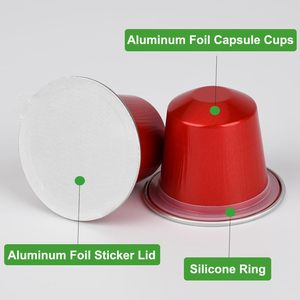 Capsules de café en aluminium de qualité alimentaire en gros, capsules vides personnalisables avec autocollant couleur sur mesure - Product Image 3