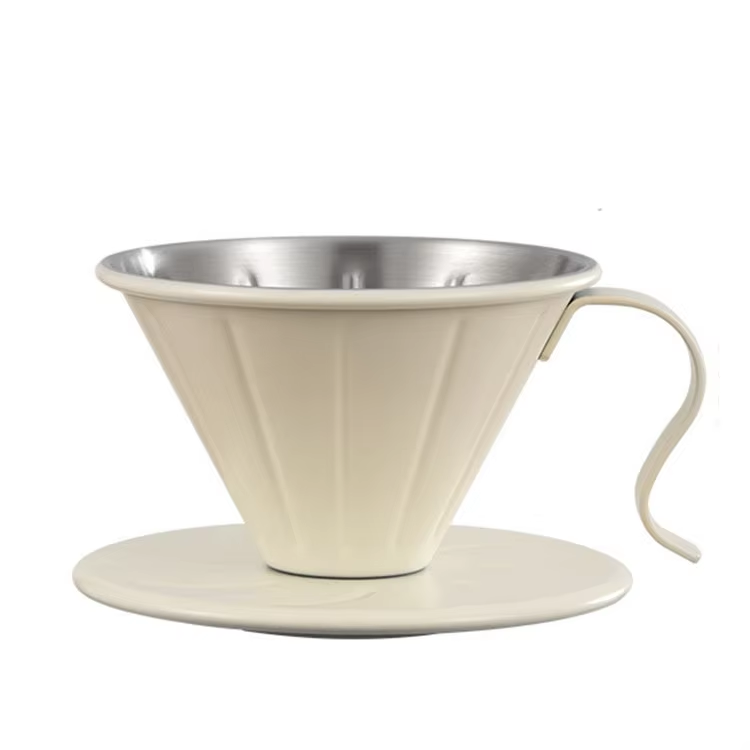 White - stainless steel v60 filter - small size