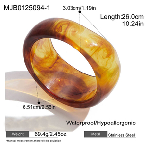 MICCI grosir perhiasan grosir mode musim gugur perhiasan dapat ditumpuk Resin antik gelang Resin dapat dioksigen Resin - Product Image 4