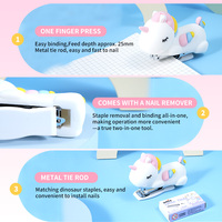 Juego de Papelería con Grapadora de Unicornio - Kit de Útiles Escolares para Niños