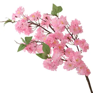 Flower Artificial White Cherry Blossom Branches Blush Simulation Flowers Fake Plants