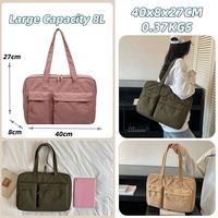 Tas Selempang Laptop Warna Solid MOQ Rendah, Portabel, dengan Kantong Penyimpanan Eksternal, untuk Olahraga, Perjalanan, Komuter, Perjalanan Singkat, Aktivitas Luar Ruangan, dan Yoga