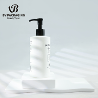 Emballage de shampooing solide cosmétique blanc mat au toucher doux de luxe 150 ml 200 ml 300 ml, flacon pompe en plastique HDPE pour lotion