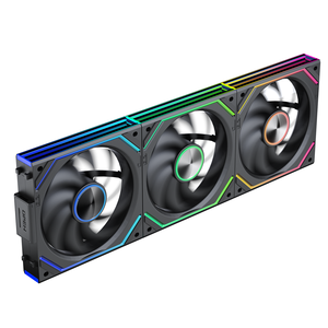 Ventilador para PC Jungle Leopard V2SE de 120 mm, paquete de 3, ARGB, para ensamblaje de PC, con rodamiento de aceite, 55 CFM, 30 dBA, con función de giro bidireccional, en blanco y negro. - Product Image 6