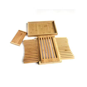 Zhongshuo Bamboo Bread Slicer Mold With <b>Storage</b> <b>Tray</b> For Easy Slicing And Crumb Collection <b>Baking</b> Tool - Product Image 4