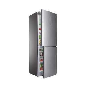 275L Double Door <b>Refrigerator</b> Glass Fridge Black and Wire Shelf Optional Glass Door Fridge - Product Image 1