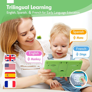 Machine d'apprentissage tactile pour bébés, en forme d'étoile, multifonctionnelle, anglais-français, pour la lecture et l'éducation précoce - Product Image 3
