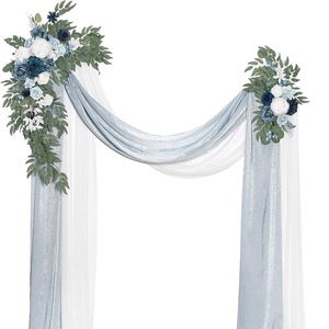 Voilages de cérémonie de mariage en tissu chiffon, couleur champagne et bleu poussière, pour rideaux de fond et draperies de <span class=keywords><strong>lit</strong></span> - Product Image 3