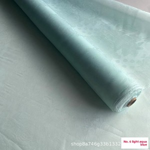 Tissu en organza <span class=keywords><strong>de</strong></span> <span class=keywords><strong>soie</strong></span> jacquard 100% mûrier, grandes roses, 12 mm, 140 cm, 58 g/m² - Product Image 5