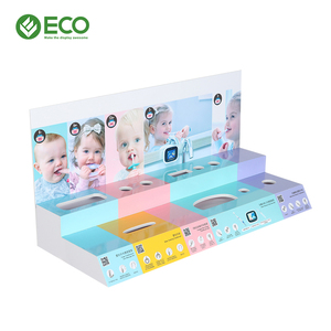 Espositore <span class=keywords><strong>da</strong></span> banco in PVC personalizzato per prodotti per l'igiene orale dei bambini, scaffale <span class=keywords><strong>da</strong></span> tavolo in plastica resistente con fori specifici per prodotti - Product Image 3
