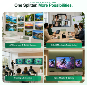 Répartiteur professionnel 2.0 1 entrée 4 sorties 4K 18 Gbit/s avec gestion EDID et réduction de résolution 4K vers 1080p pour <span class=keywords><strong>AV</strong></span> professionnel, salles de réunion et configurations multi-écrans - Product Image 5
