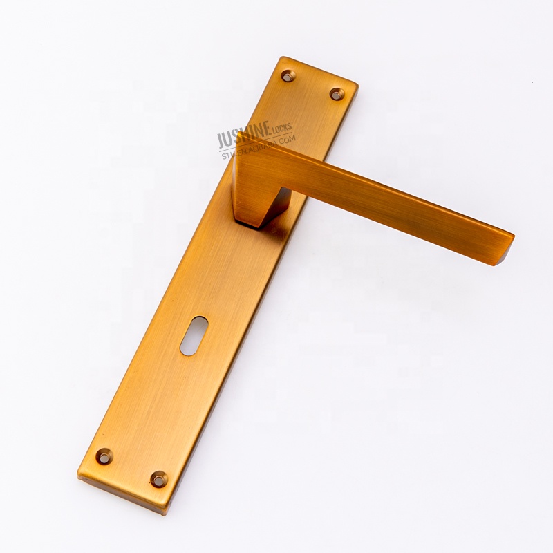Manijas De Puerta Cobre Pulido Rosa Pack De 2 | Elegancia Moderna Para Tu Hogar - Acero Inoxidable