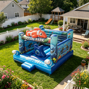 Château gonflable sur le thème <span class=keywords><strong>de</strong></span> l'Ocean Park pour enfants et adultes, <span class=keywords><strong>maison</strong></span> <span class=keywords><strong>de</strong></span> saut pour divertissement intérieur et extérieur - Product Image 1