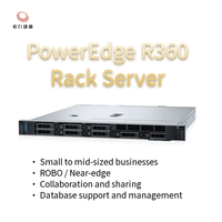 خادم أصلي من نوع Dell PowerEdge R360 1U مع معالج Intel Xeon E-2436 وذاكرة DDR5 سعة 16 جيجابايت × 2 وقرص SSD ووحدة تحكم PercH355 وشبكة إيثرنت 2 × 1 جيجابت ومزود طاقة 600 واط × 2