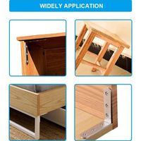 Support d'angle en acier inoxydable sur mesure en forme de L pour meubles, chambre, salon, salle à manger, cuisine, salle de bain – Design moderne et facile à installer