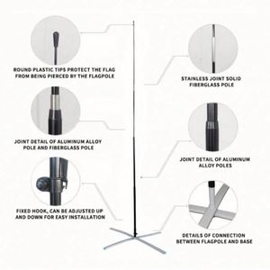 Bandera de Plumas con Diseño Personalizado, Banderas de Playa Impresas, Asta de Bandera, Pancarta Plegable para Barbería - Product Image 5