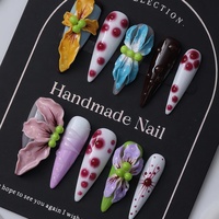 Vente chaude usine : Ongles à presser extra longs sculptés en 3D faits à la main, vente en gros, livraison directe, lot mixte, personnalisation disponible