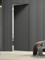 Porte intérieure invisible minimaliste en bois sur mesure, sans joint, pour immeuble d'appartements moderne - Offre Spéciale