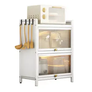 Nhà bếp có thể tháo rời lưu trữ tủ nhà lò vi sóng Lò tủ đa lớp Bộ đồ ăn lưu trữ tủ