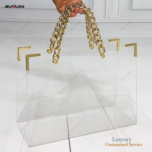 ถุงของขวัญอะคริลิกใส ถุงเปลือกแข็งใส่ดอกไม้ ถุงกระดาษใส - Product Image 3