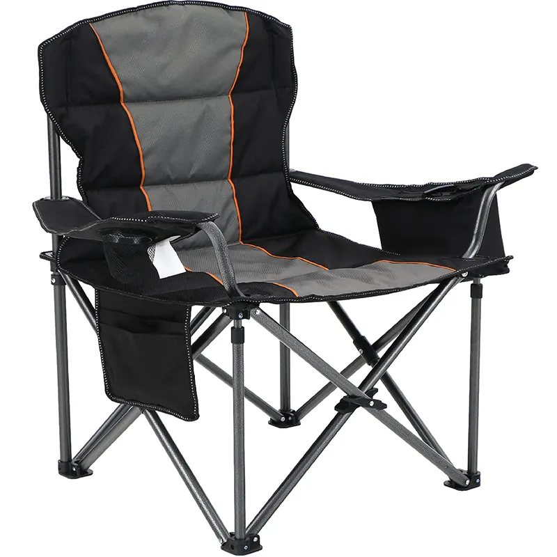 Silla de camping plegable de gran tamaño de alta resistencia, silla de playa plegable portátil para picnic con bolsa de almacenamiento