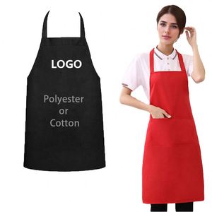 Tablier de cuisine imperméable en polyester imprimé pour restaurant, avec logo personnalisé, sans manches, pour femmes - Product Image 1