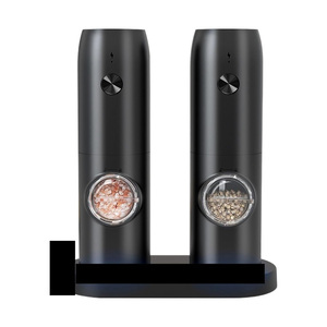 Ensemble moulin à sel et à poivre manuel en acier inoxydable, réglable en fineness, écologique, compatible lave-vaisselle, avec lumière LED - Product Image 2