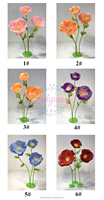 Ensemble réaliste de coquelicots géants de fleurs artificielles faites à la main avec supports pour décorations de scène de remise des diplômes
