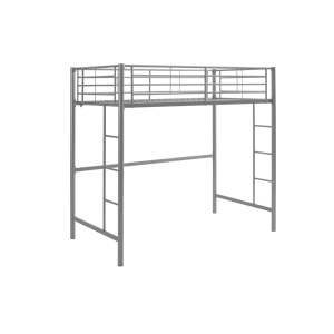 Db Modern Industrial Twin Over <b>Loft</b> <b>Bed</b> <b>Frame</b> With Integrated Guardrails Adjustable Silver Metal Bunk <b>Bed</b> For Living Room - Product Image 1