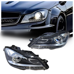 Faros LED Hernia para <span class=keywords><strong>Mercedes</strong></span>-Benz <span class=keywords><strong>Clase</strong></span> <span class=keywords><strong>C</strong></span> W204, compatibles con modelos antiguos, actualizaciones para nuevos modelos. - Product Image 1