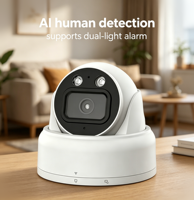 Caméra Dôme Étanche IP67 OEM ODM 5MP 2K avec Détection IA, PoE, Surveillance Intelligente pour la Maison, Micro Intégré, Capteur CMOS et Détection de Mouvement