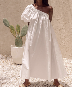 Plus Size White Dress - Off Shoulder Maxi 2025 New Design