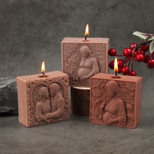 Moule à bougie en silicone en relief sur le thème de l'amour pour couple, moule à savon en résine en forme carrée de la <span class=keywords><strong>Vierge</strong></span> <span class=keywords><strong>Marie</strong></span> pour l'artisanat en argile DIY, décoration de bureau - Product Image 4