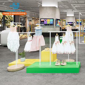 ออกแบบตกแต่งภายในร้านขาย<span class=keywords><strong>เสื้อผ้า</strong></span>เด็กสุดทันสมัย พร้อมชั้นวาง<span class=keywords><strong>เสื้อผ้า</strong></span>แบบตั้งพื้นทำจากโลหะสั่งทำพิเศษสำหรับร้านเสื้อผ้าเด็ก - Product Image 1