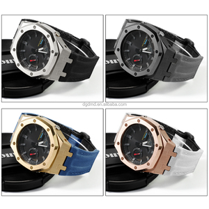 Kit de modification GMAS2100, boîtier en acier inoxydable, bracelet en nylon léger et confortable, compatible avec la montre <span class=keywords><strong>GMA</strong></span>-<span class=keywords><strong>S2100</strong></span>, remplacement par fermeture auto-agrippante - Product Image 6
