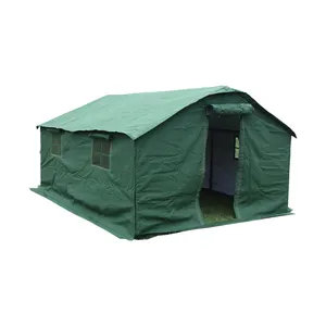 QX工厂定制10 20 30 40 50人帆布冬季绿色户外重型防水帐篷