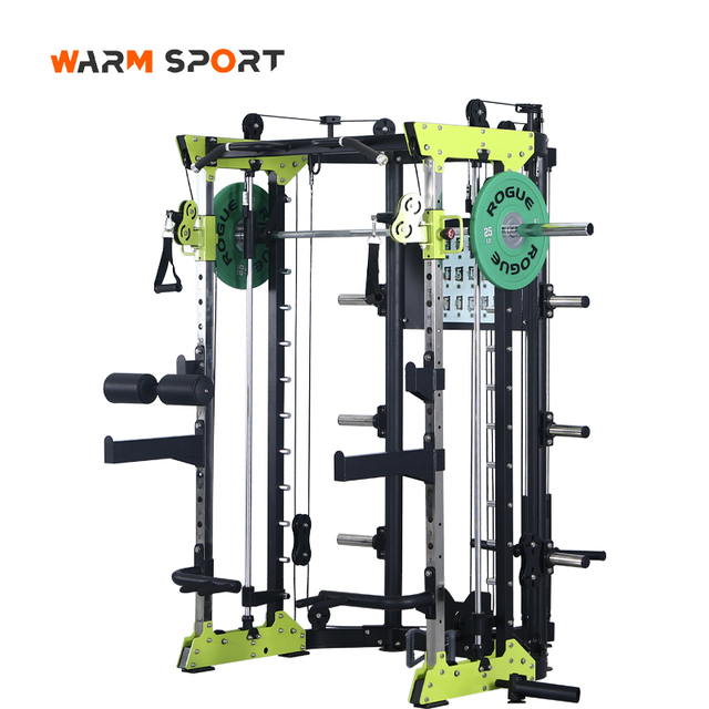 High Quality Gym Fitness Equipment Multi Functional Weight Lifting Training Smith Machine Adjustable Power Cage Squat Rack