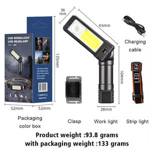 Lampe de travail LED multifonctionnelle à aimant pour réparation automobile, en alliage d'aluminium de qualité, batterie rechargeable - Product Image 3