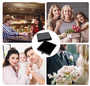 שחור קרפט קופסאות נייר קרטון עבור תכשיטים להציג תכשיטים תיבת מתנה ריקה מארגנת שרשראות טבעות למינציה מאט אחרים - Product Image 6