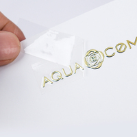 Lujo 3D en relieve UV transferencia pegatina impermeable impreso Logo transparente Metal vinilo lujo impreso impermeable en relieve 3D