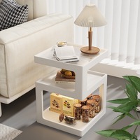 Meja kopi kecil kreatif Modern, lemari samping tempat tidur & samping tempat tidur dengan 3 laci cahaya mewah kelas atas