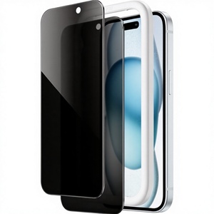 Protection d'écran anti-espion 9H pour iPhone 15 Plus 6,7 pouces, protection d'objectif d'appareil photo, anti-traces de doigts, en verre trempé - Product Image 3