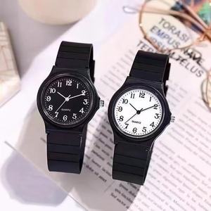 Montre pour homme avec bracelet en acrylique noir, écologique, nouvelle mode, montre pour étudiant KW6801 - Product Image 1