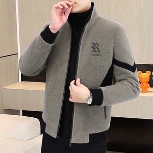 Chaqueta Bomber de Algodón Chenille Antipelusas para Hombre, Invierno 2025, Nueva Colección Streetwear, con Cremallera y Solapa, Forro Polar Grueso, Estilo Transfronterizo - Product Image 6