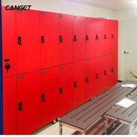 Armoires et casiers en HPL phénolique solide imperméable pour salle de sport et bureau