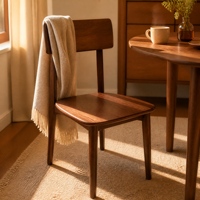 Chaise en bois massif OEM ODM, couleur personnalisée, sans rembourrage, entretien minimal, facile à nettoyer, style minimaliste japonais