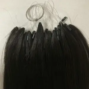Nuevo cabello de alta calidad al por mayor 5D Feathred Extensiones de cabello humano Color personalizado Cutícula alineada Cabello con plumas