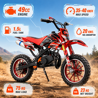 Motor Trail Mini 49CC Bertenaga Gas dengan Pendingin Udara, Starter Tarik, Rem Cakram untuk Berkendara di Luar Ruangan