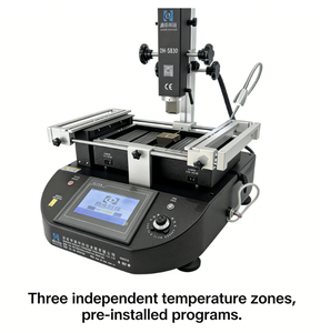 สถานีบัดกรีลมร้อนอัจฉริยะ 5200W รุ่นใหม่ สแตนเลสสตีล ระบบทำความร้อนอัตโนมัติ 3 โซน สำหรับเปลี่ยนชิ้นส่วน BGA แล็ปท็อป/เดสก์ท็อป/เอกซ์บอกซ์/พีเอส3 - Product Image 1